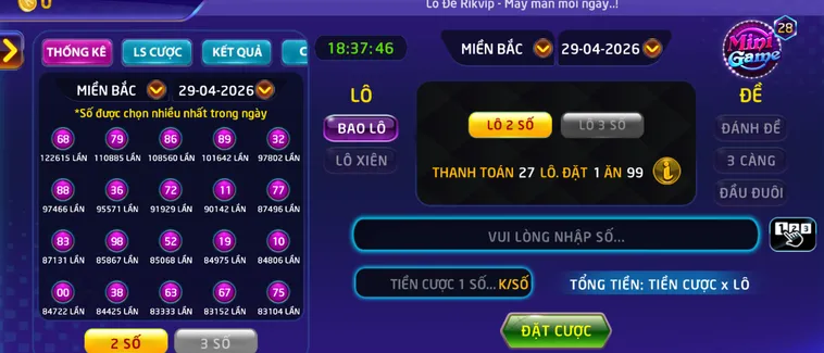 Lô Đề 1 Ăn 900 Tại RikVip Đỉnh Cao Với Tỷ Lệ Thưởng Siêu Hấp Dẫn