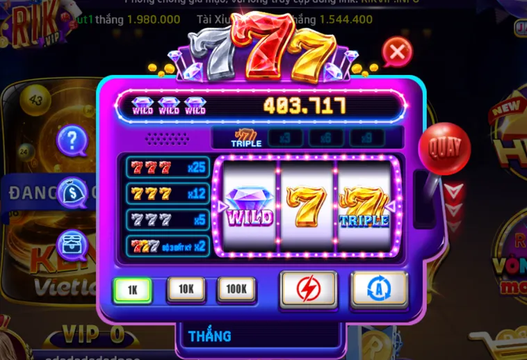 Khám Phá Siêu Phẩm Minigame 777 Tại RikVip Với Cơ Hội Nhận Jackpot Khổng Lồ
