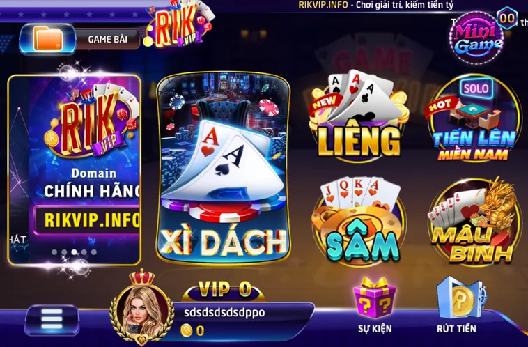 Danh Mục Trò Chơi Tại Game Bài RikVip Đỉnh Cao Với Tỷ Lệ Thắng Cực Khủng