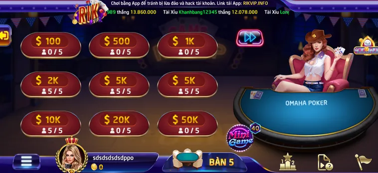 Khám Phá Siêu Phẩm Omaha Poker 6 Tại RikVip Với Cơ Hội Nhận Thưởng Khủng