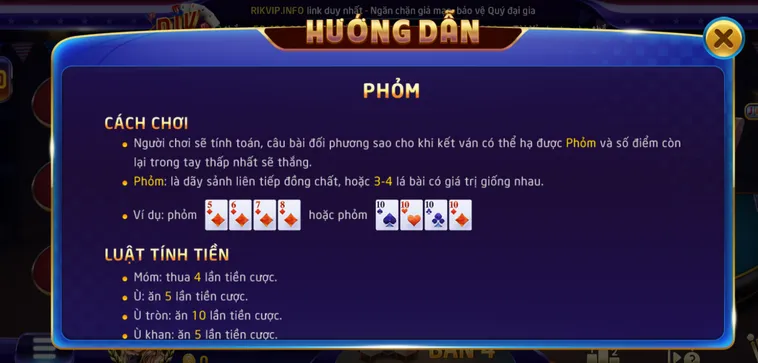 Phỏm Tại RikVip Sân Chơi Bài Dân Gian Đẳng Cấp Cho Các Cao Thủ