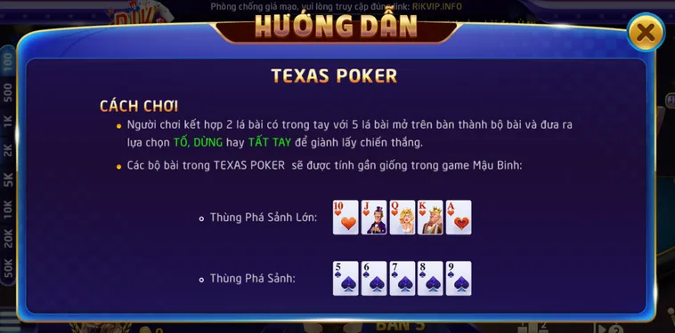 Chinh Phục Đấu Trường Texas Poker Tại RikVip Nhận Thưởng Lớn Trong Từng Ván